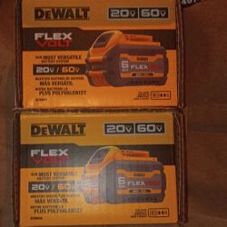 2-Brand NEW DEWALT Flex Volt Batteries 20v 60v 