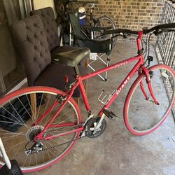 Red Frame, Red Tire, Giant brand Road Bike 