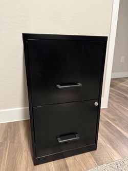 Black 2-Drawer File Cabinet