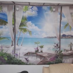 Large Wall Art Mural Tapestry Beach Vacation