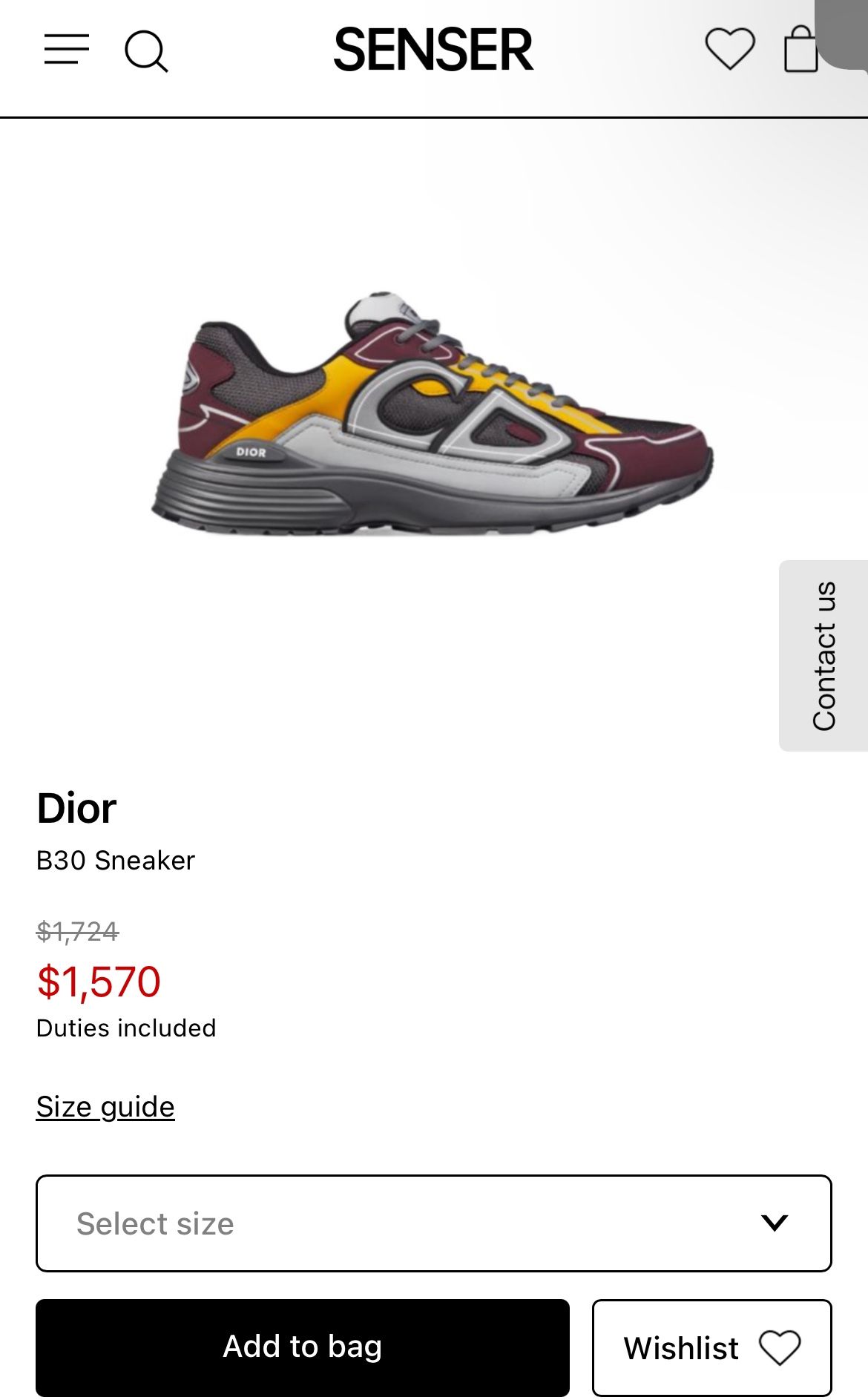 Christian Dior B30 Sneaker Shoe Size 43