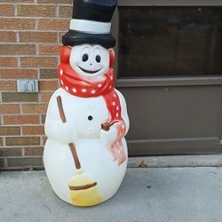 Vintage Frosty Blow Mold Yard Decoration
