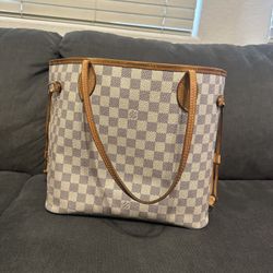 Louis Vuitton Neverfull MM Azure Authentic Bag
