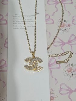 Designer-inspired CC necklace