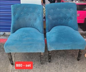 Accent Chair Set - Teal