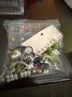 Bag of jewelry & croc charm lot blind bags