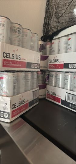 Celsius Energy Drink Lot – 9 Cases / 100+ Cans – Multiple Flavors