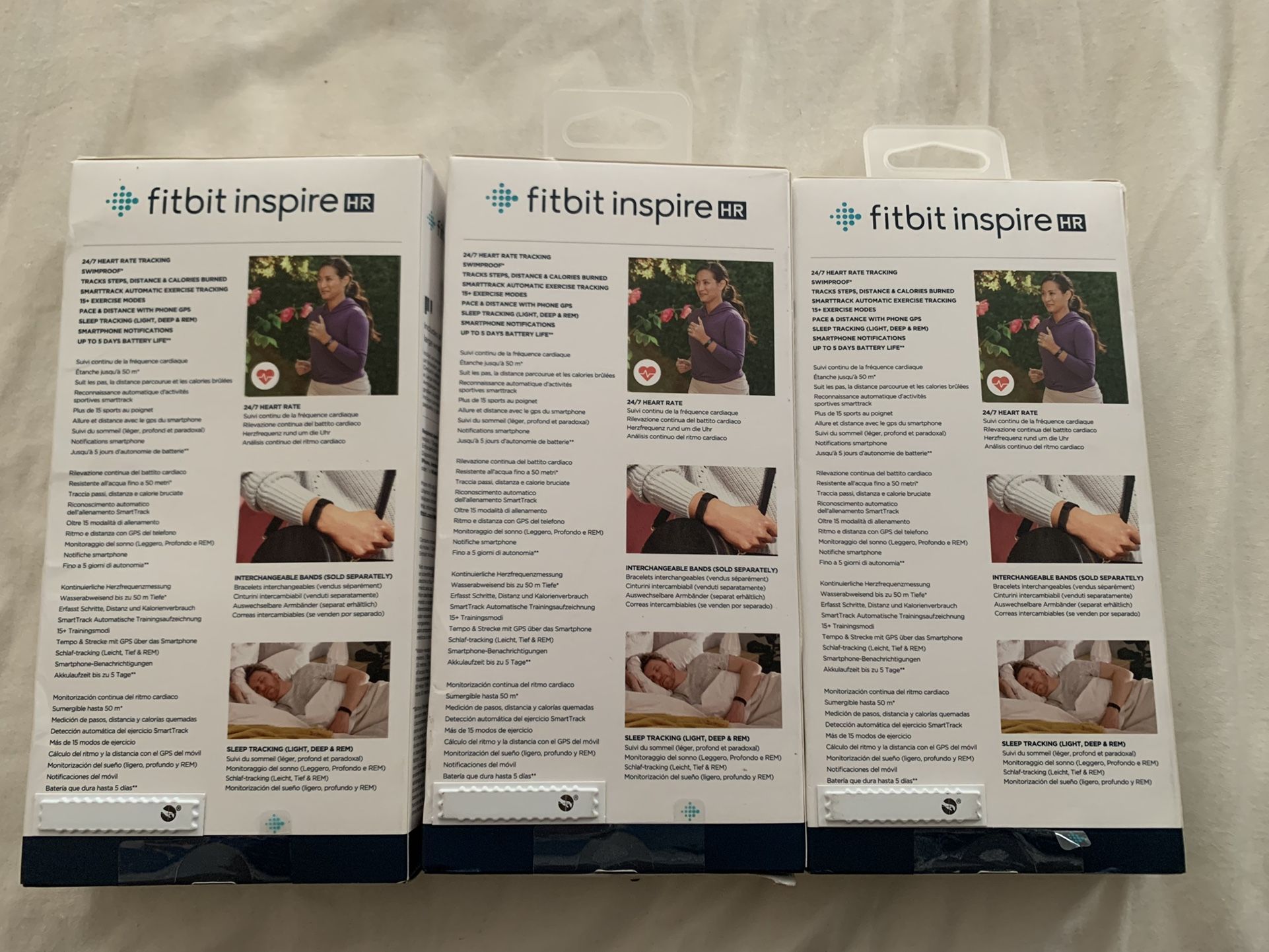 New Fitbit Inspire HR Black Or White