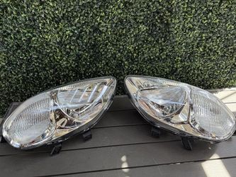 Pair Headlight Assembly Compatible With 1(contact info removed) Honda Civic, Chrome/Clear