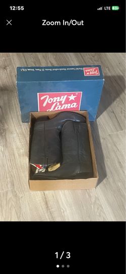 Tony Lama Leather Cowboy Boots