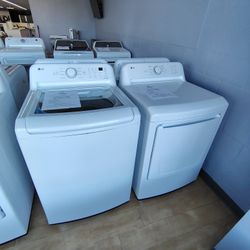 $898 LG 4.3 TOP LOAD WASHER + 7.3 CU FT GAS DRYER, 1 YR WARRANTY