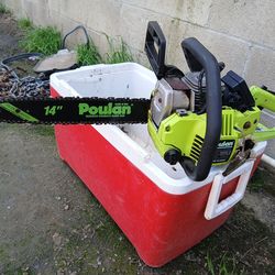 14`` Poulan reduce kickback guide bar