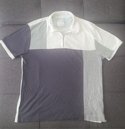 Denim And Flower Ricky Singh Polo Shirt White, Gray, and Navy Blue Medium