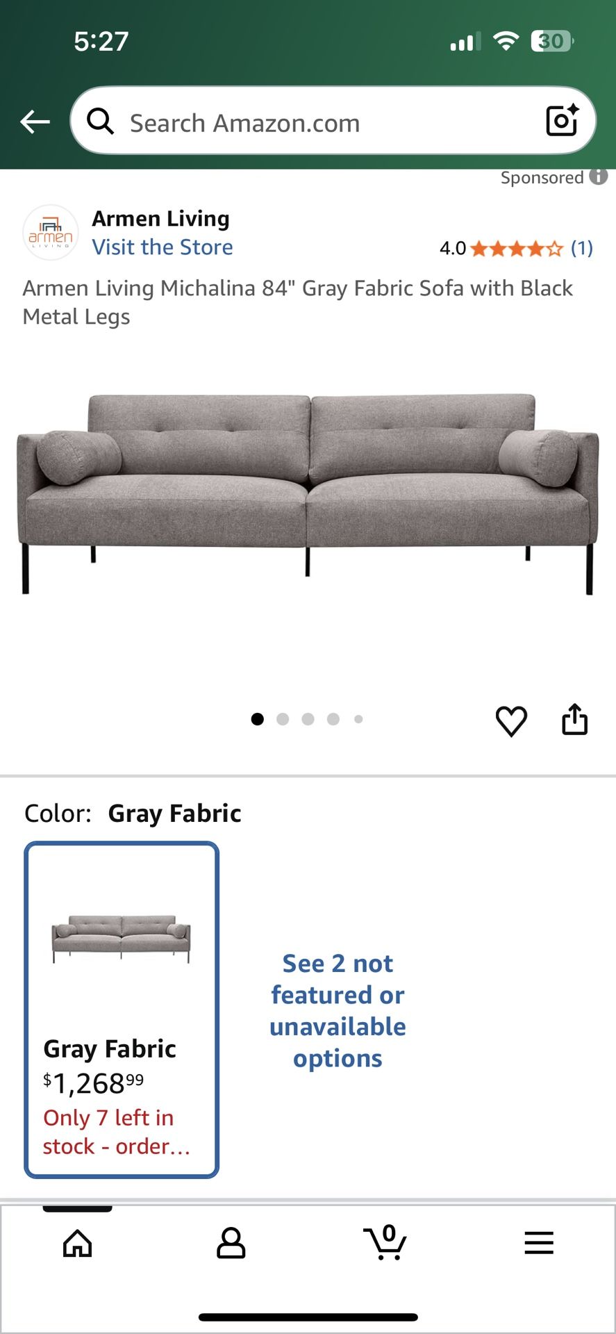 Amen Living Grey Couch