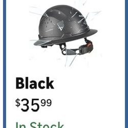 Truecrest Safety Hard Hat. This specific model is a Type I, Class C hard hat featuring a carbon-fiber-like finish and a cool air flow vent system. 