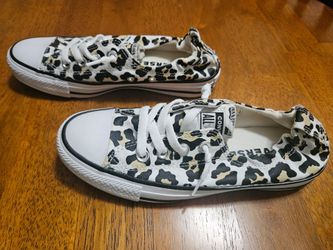Converse Low Top Leopard Print Sneakers