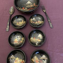 Oriental salad dish set