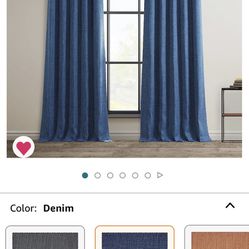 Linen Blue Curtains