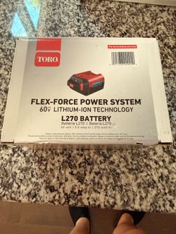 New! Toro L270 5.0 amp hr battery.