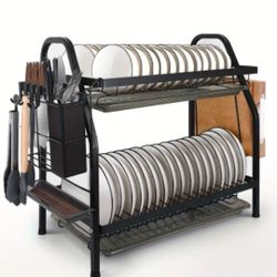 Brand New Still In The Box Two layers kitchen plates and bowls drainage rack, rust-prove and durable. needs to be assembled