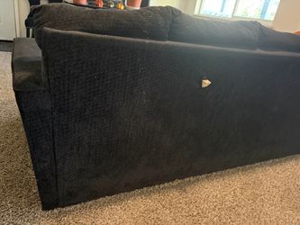 Blue Fabric Oversized Accent Chair