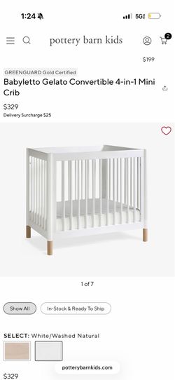 Babyletto Mini crib and newton mini crib mattress