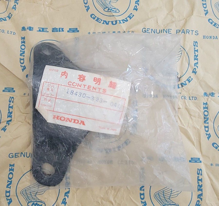 NOS Vintage 1971 to 1979 Honda CB Motorcycle (Muffler Exhaust Bracket, Left Side only)
