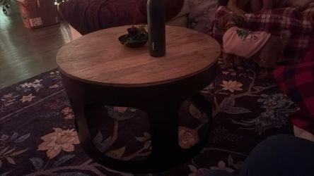 Wooden Top Metal Bottom Lovely Table