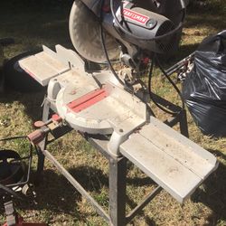 Nice Craftsman Laser 12 inch miter chopsaw with stand on $150