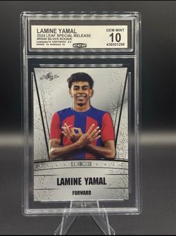 2024 Leaf Lamine GRADED Yamal Special Release Silver Rookie #RS08 Gem Mint 10 Barcelona