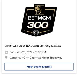 BetMGM 300 Xfinity Series tickets
