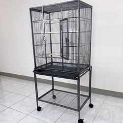 (Brand New) $95 Large 53” Bird Cage for Parakeet Parrot Cockatiel Canary Finch Lovebird, Size 24x17x53”