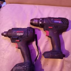 Bosch 18v Impact And Drill With One Battery