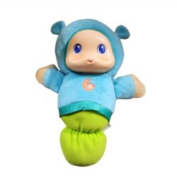 2011 Hasbro Playskool Blue Glo Worm Stuffed Lullaby Toy Not Tested 10.5"