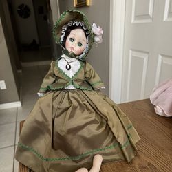 Vtg 10" Doll Madame Alexander Scarlett O'Hara w Green Dress, Gone with the Wind