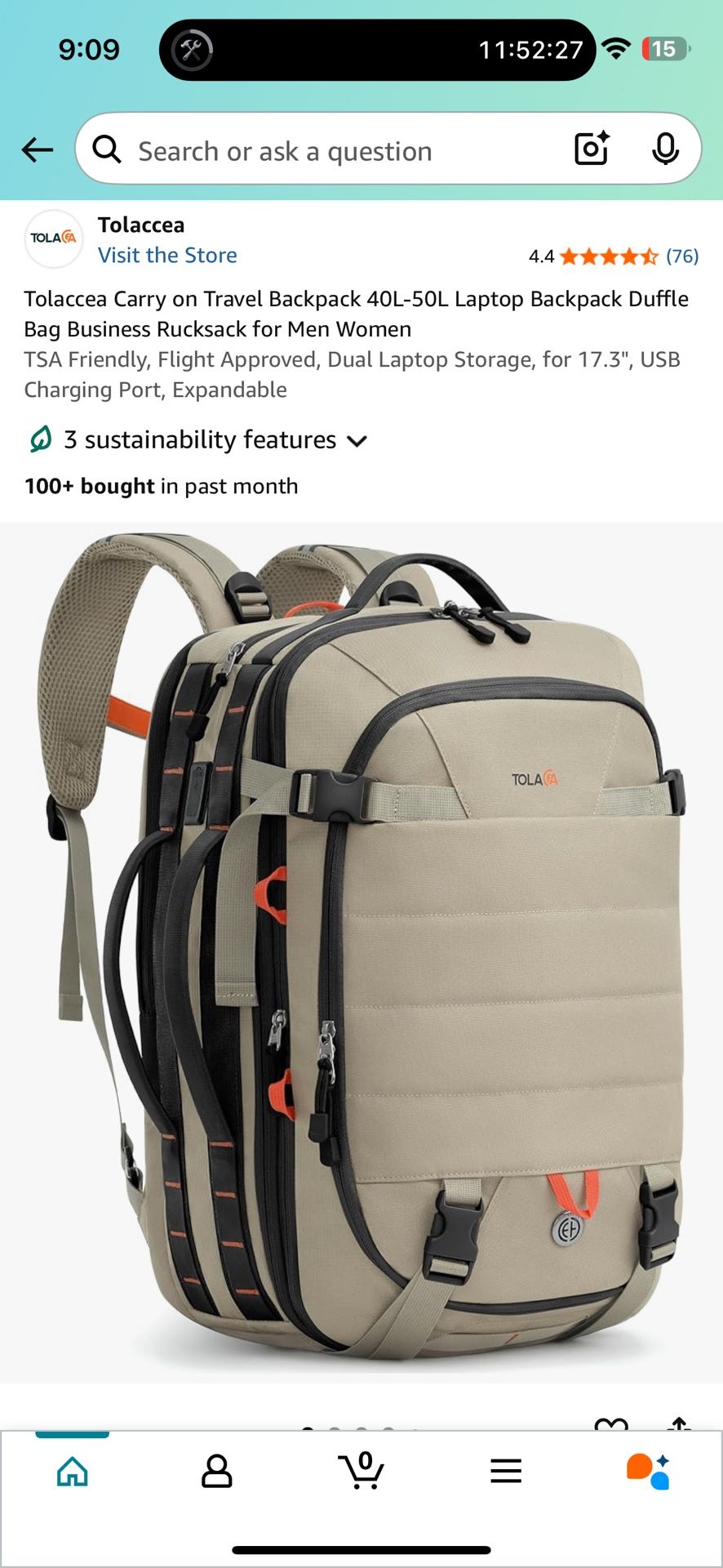 Carry On Travel Backpack