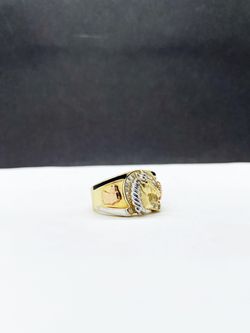 14k Solid Gold Horse Ring Thumbnail