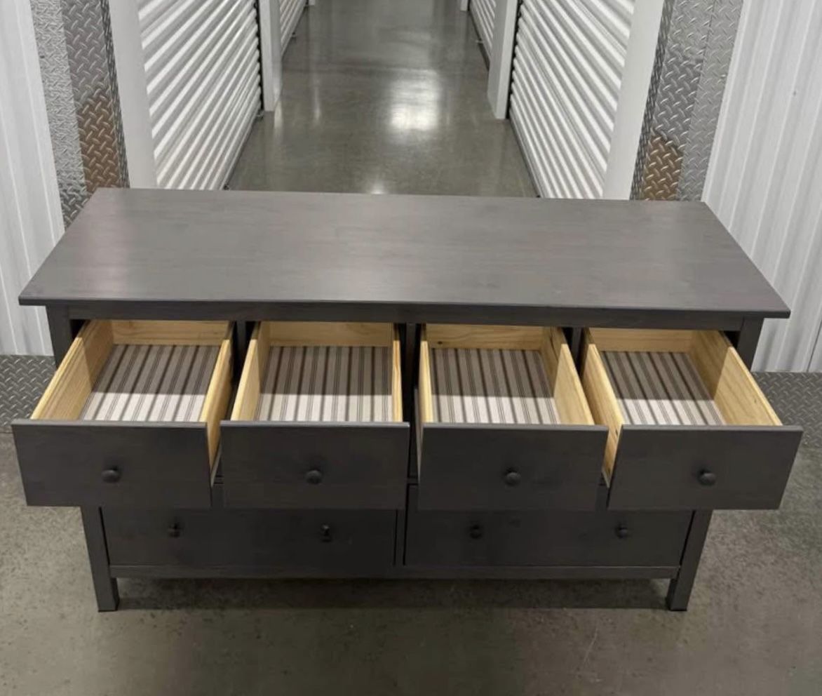8 drawer ikea hemnes dresser IKEA 8-Drawer Hemnes Dresser, Dark Grey