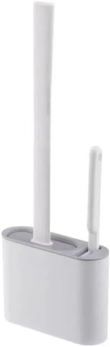Silicone Toilet Brush Set with Holder – Bathroom Cleaning Brush, Crevice Cleaner, Anti-Slip Handle, and Wall-Mounted Bracket