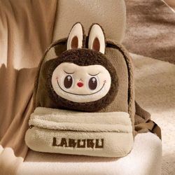 Popmart The Monsters Classic Bag Series - Labubu Berber Fleece Backpack (Brown)