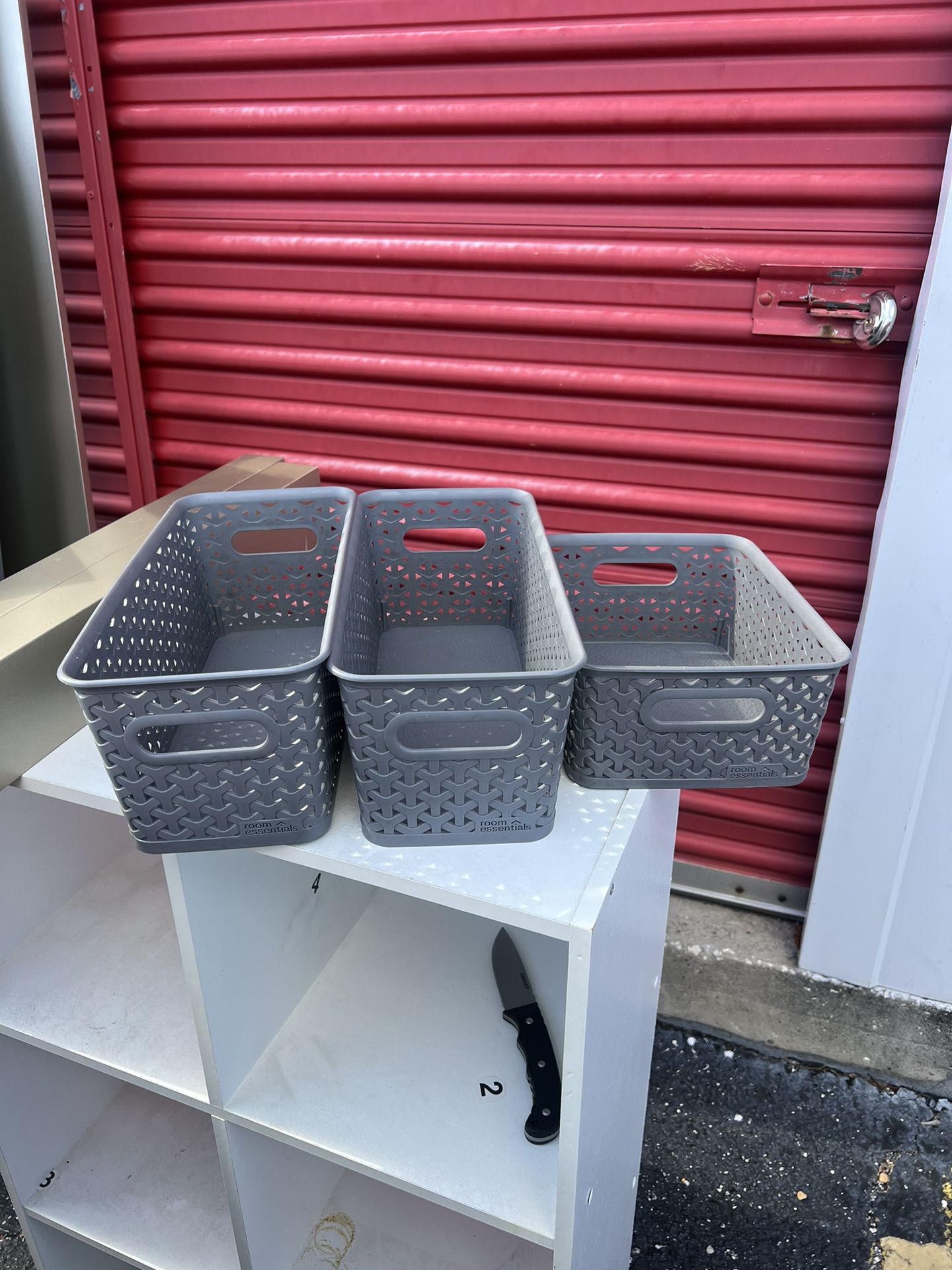 Gray Decorative Storage Containers