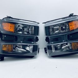2019-2021 CHEVY SILVERADO 1500 LEFT & RIGHT PASSENGER SIDE HEADLIGHT HALOGEN OEM