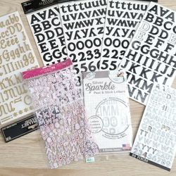 NEW/Used Assorted Bundle of Letter & Number Stickers