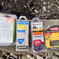 lot Of New 20 Inch Chainsaw Blades