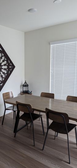 Dining room table and chairs