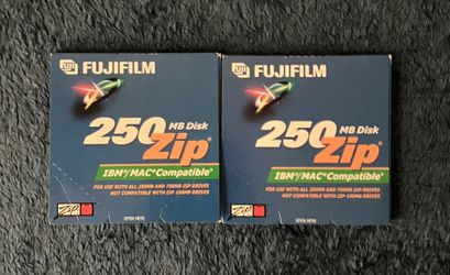 2 Pack Fujifilm Zip 250 250mb Disk IBM/MAC Formatted