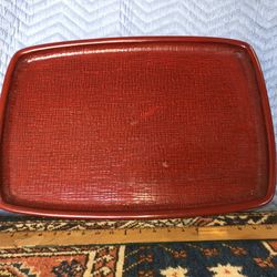 Antique Japanese Lacquered Tray Karatsu Japan