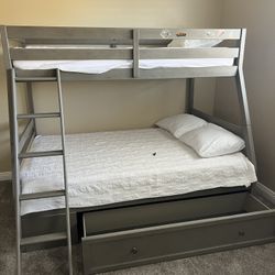 Twin Over Full Bunk Bed With Drawer 