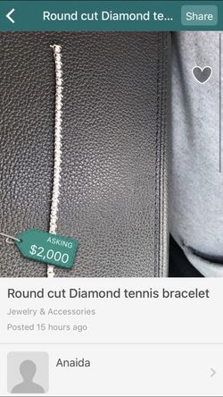 Round cut diamond tennis bracelet 10k