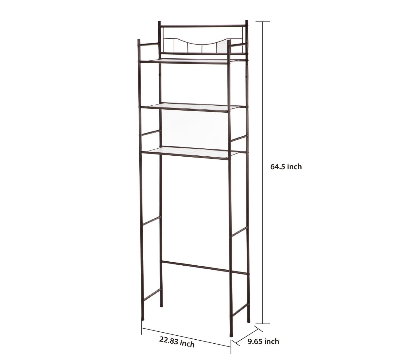 Mainstays over the Toilet Steel 3-Shelf Bath Shelves Space Saver, ORB Finish